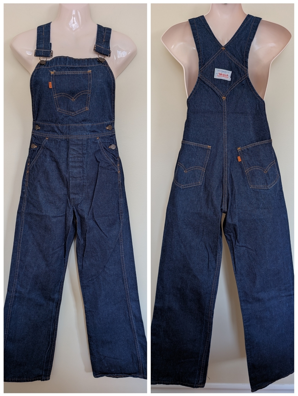 Vintage 70s Levi's Denim Overalls XS